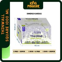 Gambar SALE TERMURAH THINWALL SQUARE 1000 ML | TEMPAT MAKAN PLASTIK KOTAK 1000ML 1 DUS READYY dari Panganan Pasar undefined 2 Tokopedia