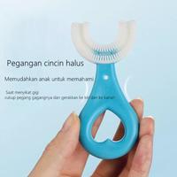 Gambar IMP- Sikat Gigi Anak Bentuk U Shape Bahan Silikon Usia 2-6 Tahun / Training Toothbrush Baby Silicone 360° / Sikat Gigi Bayi Balita Type Tooth Brush for Toddlers Bulu Halus Lembut dari Firdus husdarana97 undefined 5 Tokopedia