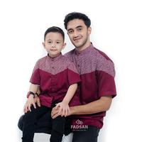 Gambar PRODUK TERBARU FADSAN BAJU KEMEJA KOKO COUPLE AYAH DAN ANAK LAKI LAKI LENGAN PENDEK MUSLIM ATASAN PRIA DEWASA KATUN KOMBINASI MOTIF BATIK EMRAN SERIES MAROON READYY - EMRAN MAROON, L.PENDEK ANAK S dari TokoFASTZX44 undefined 3 Tokopedia