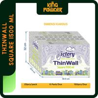 Gambar SALE TERMURAH THINWALL SQUARE 1500 ML / KOTAK MAKAN / BOX PLASTIK THIN WALL 1 DUS READYY dari Panganan Pasar undefined 2 Tokopedia