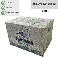 Gambar SALE TERMURAH THINWALL SQUARE 1500 ML / KOTAK MAKAN / BOX PLASTIK THIN WALL 1 DUS READYY dari Panganan Pasar undefined 3 Tokopedia