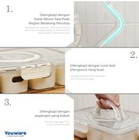 Gambar terbaru !!! youware - ginney set 2 pcs food container / kotak penyimpanan makanan ringan tempat makan bumbu dapur wadah penyimpanan makanan di kulkas dengan tutup kedap udara food storage ready dari toko gufda undefined 3 Tokopedia