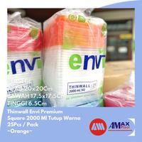 Gambar SALE TERMURAH THINWALL 2000 ML ENVI TUTUP WARNA KOTAK MAKAN NASI BUAH SAYUR ISI 25 READYY - Merah dari Panganan Pasar undefined 1 Tokopedia
