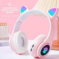 Gambar Headphone Nirkabel Kucing Lucu RGB Headset Telinga Kucing Lucu dengan Mikrofon Noise Cancelling Hadiah Anak-anak Musik Stereo Anak dari iahrgga shop651 undefined 5 Tokopedia