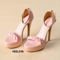 Gambar Sandal High Heels/Hak Tinggi Wanita 12cm Basic Kepang dari DEFI sport undefined 4 Tokopedia