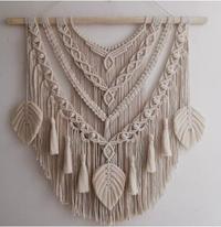 Gambar BARANG TERLARIS Macrame wall hanging leaf / makrame hiasan dinding kamar/ home decor dari ayaroo undefined 4 Tokopedia