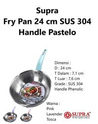 Gambar Supra Frypan Wajan Penggorengan Stainless Fry Pan 24 Cm Hanlde Pastel SUS 304 - Tosca dari Home Electro undefined 3 Tokopedia