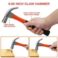Gambar KUKE Palu Kambing Martil Gagang Fiber Anti Slip / Alat Pertukangan Bangunan Penghancur Tembok Pencabut Paku / Cungkil Model Handle Bergerigi / Claw Hammer Peralatan Tangan Perlengkapan Perkakas Bahan Besi Anti Karat Super Kokoh Multifungsi - 0.5KG dari COMVA undefined 2 Tokopedia