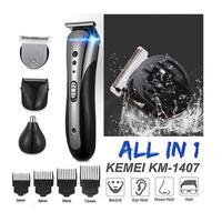 Gambar KEMEI 1407 Alat Cukur Rambut 1 set Lengkap Elektrik cas Portable Tanpa Kabel Cukuran Rambut kumis jenggot Listrik aman untuk bayi - Kemei 1407 dari COMVA undefined 3 Tokopedia