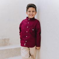 Gambar HEYTIMMY - REYA Shirt / Kemeja Polos Anak Laki Laki Lengan Panjang Kerah Koko Katun / Warna Hitam Putih Maroon Burgundy Kuning Khaki / Umur 3 4 5 6 8 10 12 14 tahun - WHITE, 3-4 tahun dari Heytimmy undefined 3 Tokopedia