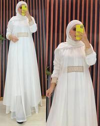 Gambar ZAARA STORE [COD] Anisa Dress / Abaya Putih Hitam Polos Tangan Renda Untuk Lebaran Idul Fitri 2023 Bahan Jatuh Ceruty Baju Gamis Wanita Dewasa Remaja Ibu Ibu 2022 Model Baru Murah Ternyaman Full Puring Busana Muslimah Hijab Mewah Modis Elegan Ala ARABIAN dari jsvdvdec shop undefined 2 Tokopedia