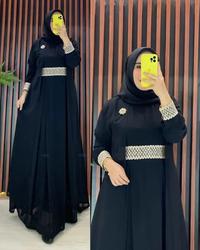 Gambar ZAARA STORE [COD] Anisa Dress / Abaya Putih Hitam Polos Tangan Renda Untuk Lebaran Idul Fitri 2023 Bahan Jatuh Ceruty Baju Gamis Wanita Dewasa Remaja Ibu Ibu 2022 Model Baru Murah Ternyaman Full Puring Busana Muslimah Hijab Mewah Modis Elegan Ala ARABIAN dari jsvdvdec shop undefined 4 Tokopedia