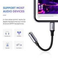 Gambar UGREEN Adapter Splitter Lightning to Jack Audio 3.5mm iPhone MFi Kabel Converter Headset Headphone - 30756-(L)BK dari UGREEN Surabaya Official undefined 3 Tokopedia