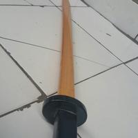 Gambar mainan pedang kayu ( katana samurai latihan wooden sword ) 90cm dari luckyluckywood undefined 4 Tokopedia