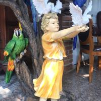 Gambar Brin Patung Pajangan Anak Pegang Burung Untuk Taman Atau Kolam Bali dari Brin Official Shop undefined 2 Tokopedia
