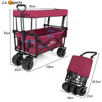 Gambar Camping Wagon Collapsible Beach Folding Trolley Heavy Duty Utility Garden Yard Cart Shopping With Side Bag dari ganconewa emwd75 undefined 3 Tokopedia