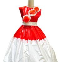 Gambar NEW Baju Daur Ulang Kostum Karnaval Cewek Fashion Show Merah Putih - TK dari asid erajikan96 undefined 2 Tokopedia