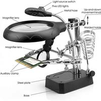 Gambar DEAL 3 Hand Soldering Iron Stand Welding Tool With Magnifying Glass Il dari Dreamy Dune undefined 2 Tokopedia