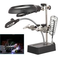 Gambar DEAL 3 Hand Soldering Iron Stand Welding Tool With Magnifying Glass Il dari Dreamy Dune undefined 4 Tokopedia