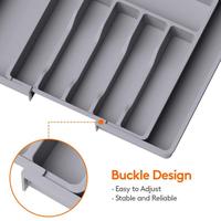 Gambar 1pc Lifewit Silverware Drawer Organizer Adjustable Flatware And Cutlery Holder Black Expandable Utensil Tray Storage Box Kitchen dari GROSIR SEULANG LUSINANNN undefined 5 Tokopedia
