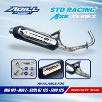 Gambar Knalpot Standar Racing Type ASR-BLACK SERIES Mio M3 125 • Mio Soul Gt125 • Mio Z Bye Aqill Racing Exhaust dari Boost Officiall undefined 3 Tokopedia