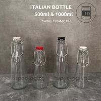 Gambar ITALIAN BOTTLE SWING  500ML 1000ML / BOTOL KACA ITALIAN / BOTOL ITALIAN / ITALIAN BOTOL SWING 500ML / ITALIAN BOTOL SWING 1000ML / BOTOL KACA / BOTOL SWING 500ML / BOTOL SWING 1000ML - 1000ML -  PUTIH dari HS PACKAGING CABANG BALI undefined 2 Tokopedia