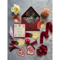 Gambar Chinese Sangjit Wedding keepsake calligraphy kaligrafi undangan pernikahan konten estetik aesthetic vows - Model 2 (pink) dari Glimmer Official Store undefined 1 Tokopedia