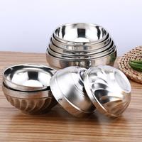 Gambar 12/14/15/16/18CM Stainless Steel Noodles Bowl Double Layer Anti Scalding Insulated Rice Soup Bowl Thickened Lamian Noodles Bowl dari Metalplume undefined 4 Tokopedia