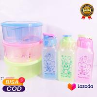 Gambar 1 Set Tempat makan anak bulat + Botol minum bekal sekolah tk - Random dari Avarage undefined 1 Tokopedia