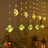 Gambar CO Lampu Tirai Bulan Bintang EID Lampu LED Ketupat Dekorasi Lebaran Murah - PB BOLA RGB dari Dianaputryy undefined 2 Tokopedia