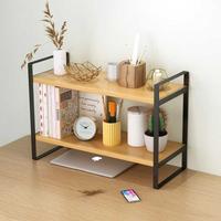 Gambar Rak Buku Meja Kayu nimalis Rakit DIY Book Shelf 2 Layer Organizer - Putih 30 dari Maxshi Store undefined 2 Tokopedia