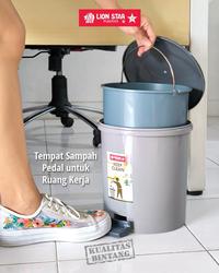 Gambar GM (COD) C-INJAK BUNDAR 5 LITER C-12 Lion Star Dustbin/Kotak/Tempat Sampah dari GUDANG MELAMINE undefined 1 Tokopedia