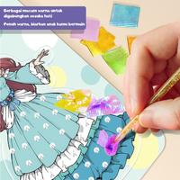 Gambar READY STOK Tatajoy Mainan DIY Kreasi Baju Karakter Princess Dress Up Kartun DIY kerajinan Tangan Poke Painting Mainan Seni Dress Up Tusuk Kain Perca Untuk Edukasi Anak Perempuan [SALE TERBATAS!!!] dari berkat awal12 undefined 4 Tokopedia