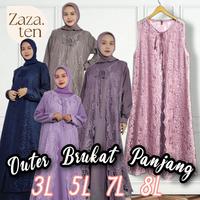 Gambar Outer Brukat JUMBO Clara Cardigan Brokat Panjang Premium Luaran Pesta Kondangan Rompi Wanita Jumbo Panjang 120cm dari infotokoff undefined 1 Tokopedia