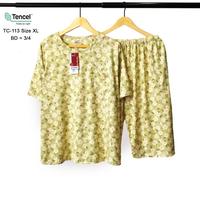 Gambar Greet Nht Wear - Baju Tidur Tencel Motif Mix Celana 3/4 Size Bd Xl Terbaru dari CV Java Griya undefined 3 Tokopedia