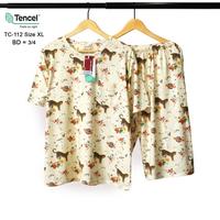 Gambar Greet Nht Wear - Baju Tidur Tencel Motif Mix Celana 3/4 Size Bd Xl Terbaru dari CV Java Griya undefined 4 Tokopedia