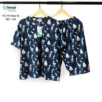 Gambar Greet Nht Wear - Baju Tidur Tencel Motif Mix Celana 3/4 Size Bd Xl Terbaru dari CV Java Griya undefined 1 Tokopedia
