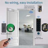 Gambar IP65 Waterproof DIY Wireless Lock Kit Metal Wireless Fingerprint Keypad+Lock+Exit Button+Remote Tran dari bellvaniatoko2 undefined 4 Tokopedia