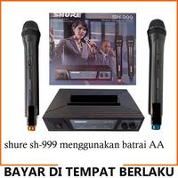 Gambar Microphone/mic Shure SH-999 Mic Wireless Handle Black Edition -Double Wireles suara mantap dari non fitri lazz undefined 1 Tokopedia
