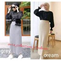 Gambar NEW Rok SPAN Rajut KNIT KODORAY / Rok wanita masa kini / Rok wanita murah - Hijau Wardah dari Indhiana Official undefined 4 Tokopedia