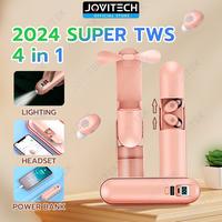 Gambar Jovitech Headset LED Kipas Powerbank 4 In 1 Wireless Eahone Mini Fan Flashlht Powerbank - T64 dari garda kedinginan undefined 1 Tokopedia