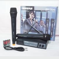 Gambar Microphone/mic Shure SH-999 Mic Wireless Handle Black Edition -Double Wireles suara mantap dari non fitri lazz undefined 2 Tokopedia