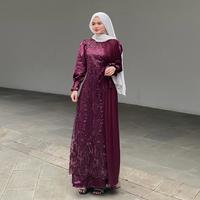 Gambar Gamis kondangan remaja Kinar Gamis Brokat Burgundy Premium Maxi Dress Pesta Exclusive Kekinian Laris dari ibu dasini LLaz undefined 2 Tokopedia