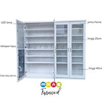 Gambar Irish Rak Buku Novel Kok 4 Pintu Perpustakaan Kayu Asli Teakblok Kaca 2 Meter | 200 Cm Pajangan Bali dari Irish Furniture undefined 5 Tokopedia