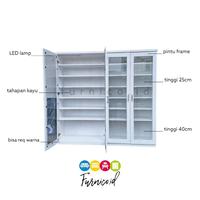 Gambar Irish Rak Buku Novel Kok 4 Pintu Perpustakaan Kayu Asli Teakblok Kaca 2 Meter | 200 Cm Pajangan Bali dari Irish Furniture undefined 3 Tokopedia