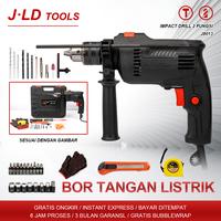 Gambar JLD bor listrik 1 set lengkap J8013 Mesin bor listrik 13mm Bor casan murah komplit 580W Bor murah cuci gudang with koper Mesin bor bolak balik Bor impact untuk bor kayu/beton tembok/besi,bisa COD! dari Lazz warsini undefined 1 Tokopedia