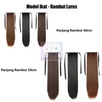Gambar Ikat Rambut Palsu Model Lurus & Gelombang ala Wanita Korea - Medium & Panjang - Ekor Kuda - Tersedia Warna Hitam, Coklat Tua, Coklat Muda dari Anggayudha8 undefined 2 Tokopedia