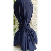 Gambar [P R O M O] JILBAB DINAS NAVY / BIRU DONGKER / HITAM / BIRU TURKIS Premium - Garis banyak tali, NAVY dari Kumalakuu Store undefined 4 Tokopedia