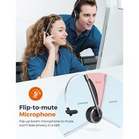 Gambar Mpow M5 Pro Bluetooth 5.0 Headphones with Mic Charging Base Wireless Headset for PC Laptop Call Center Office 18H Talking Time dari Jayashop2314 undefined 4 Tokopedia