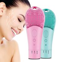 Gambar 2024 Electric Facial Cleansing Skin Care Ultrasonic Silicone High Frequency Vibration Heating Massager Pore Face Brush dari diyah geol6 undefined 1 Tokopedia